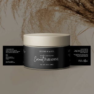 Pour Bouteilles D'eau Étiquette minimal noir blanc cosmétique ingrédient