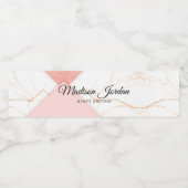 Pour Bouteilles D'eau Étiquette moderne en marbre rose et or (Étiquettes simples)
