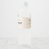 Pour Bouteilles D'eau Étiquette moderne soap beige ingrédients d'emballa (Devant)