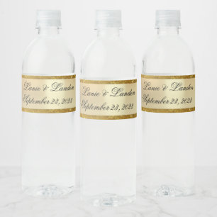 POUR BOUTEILLES D'EAU ÉTIQUETTE OR EAU