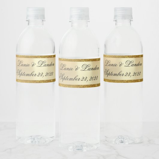 POUR BOUTEILLES D'EAU ÉTIQUETTE OR EAU (Bouteilles)