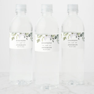 Pour Bouteilles D'eau Eucalyptus Mariage Réception Étiquette bouteille d
