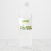 Pour Bouteilles D'eau Ferme de tracteur vert Anniversaire Étiquette de b (Devant)