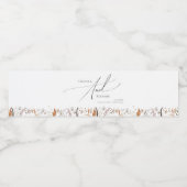 Pour Bouteilles D'eau Fleur sauvage d'automne Boho | Étiquette de boutei (Étiquettes simples)