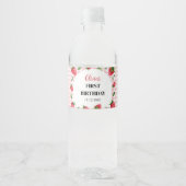 Pour Bouteilles D'eau Fraise Birthday Water Botté Étiquette Berry Sweet (Devant)