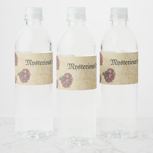 Pour Bouteilles D'eau Gothique Romance Mariage Étiquette de bouteille -  (Bouteilles)