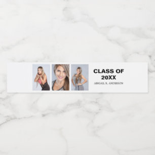 Pour Bouteilles D'eau Graduation Photo Custom Water Bottle Étiquette