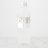 Pour Bouteilles D'eau Jeu de Étiquette de nourriture et de boissons rose (Dos)