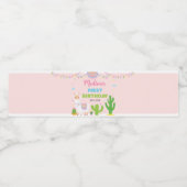 Pour Bouteilles D'eau Llama rose Fille Anniversaire Fête Étiquette boute (Étiquettes simples)