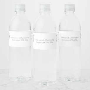 Pour Bouteilles D'eau Mariage Bouteille Étiquette Coeurs d'argent