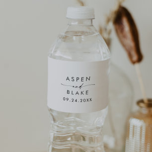 Pour Bouteilles D'eau Mariage moderne à eau Étiquette bouteille