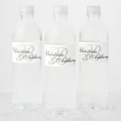 Pour Bouteilles D'eau Mariage Monogramme Custom Water Bottle Étiquette (Bouteilles)