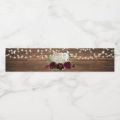 Pour Bouteilles D'eau Mariage Rustique Citrouille de bois Étiquette de b (Étiquettes simples)