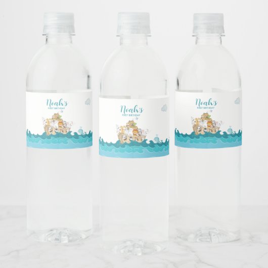 Pour Bouteilles D'eau Noah's Ark Birthday Water Bottle étiquette (Bouteilles)