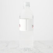 Pour Bouteilles D'eau Papillons roses Joyeux Étiquette de bouteille d'ea (Dos)