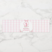 Pour Bouteilles D'eau Pink Bows Coquette Anniversaire Étiquette de boute (Étiquettes simples)