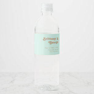 Pour Bouteilles D'eau Plage Retro Étiquette Aqua Water Bottle