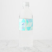 Pour Bouteilles D'eau Premier anniversaire du bébé garçon | Étiquette d' (Dos)