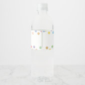 Pour Bouteilles D'eau Rainbow Spot Water Bottle Étiquette fête d'anniver (Dos)