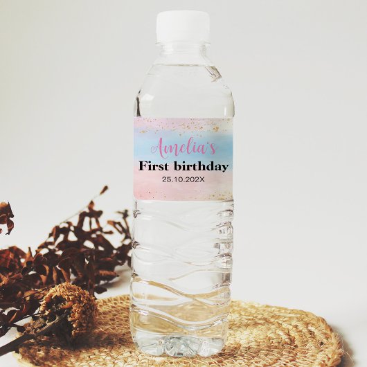 Pour Bouteilles D'eau Rainbow Water Bottle Étiquette fête d'anniversaire