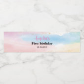 Pour Bouteilles D'eau Rainbow Water Bottle Étiquette fête d'anniversaire (Étiquettes simples)