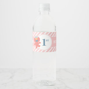 Pour Bouteilles D'eau Rue Sésame Elmo - Étiquette de bouteille d'anniv