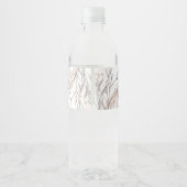 Pour Bouteilles D'eau Rustic Romance Mariage Étiquette de bouteille d'ea (Dos)