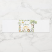 Pour Bouteilles D'eau Safari Jungle Animaux Anniversaire Étiquette boute (Étiquettes simples)