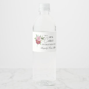 Pour Bouteilles D'eau Starry Night Romance Étiquette des fleurs célestes