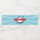 Pour Bouteilles D'eau Superhero Comic Anniversaire fête Étiquette boutei (Étiquettes simples)