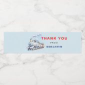 Pour Bouteilles D'eau Train Birday Water Bottle Étiquette Chugga Chugga (Étiquettes simples)