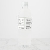 Pour Bouteilles D'eau Valeur nutritive Ingrédients Étiquette nutritionne (Dos)