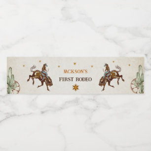 Pour Bouteilles D'eau Western Rustic Birthday Party Étiquette de bouteil