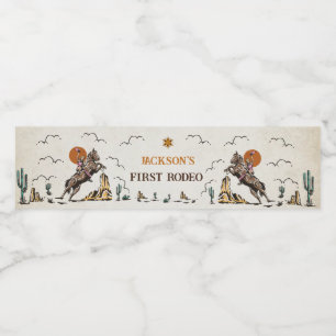 Pour Bouteilles D'eau Western Rustic Birthday Party Étiquette de bouteil