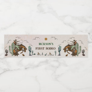 Pour Bouteilles D'eau Western Rustic Birthday Party Étiquette de bouteil