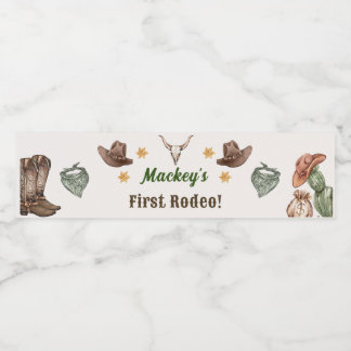 Pour Bouteilles D'eau Western Rustic Birthday Party Étiquette de bouteil