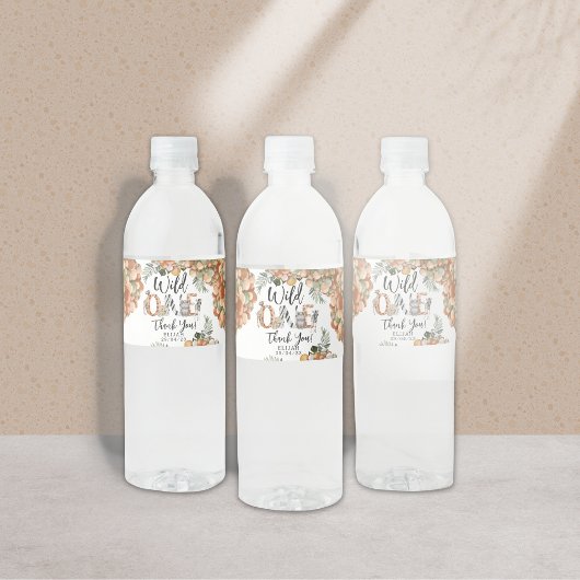 Pour Bouteilles D'eau Wild Un 1er anniversaire étiquette de bouteille