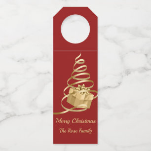 Pour Bouteilles Étiquettes de bouteille de cadeau de Noël avec rub