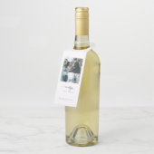 Pour Bouteilles Étiquettes de Noël photo Modern Minimal Script 3 (Incliné)