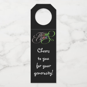 Pour Bouteilles Étiquettes de suspension de bouteille 'Cheers'