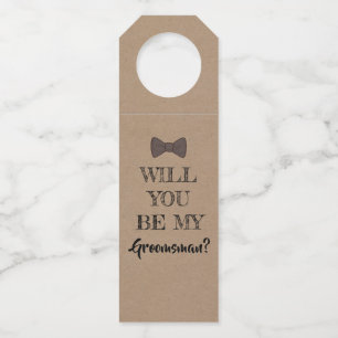 Pour Bouteilles Moderne Groomsmen Proposition Bière Étiquettes