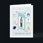 Pour Boyfriend Funny Starpack carte d'anniversaire<br><div class="desc">Funny Boyfriend starter pack heureux carte d'anniversaire. Design exclusif à la marque Green Elephant Cards.</div>