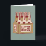Pour Brother Beer Six Pack Carte Anniversaire<br><div class="desc">Bières masculines modernes six pack carte d'anniversaire frère. Design exclusif à la marque Green Elephant Cards.</div>