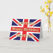 Pour Brother, une carte d'anniversaire avec une Un (Fleur jaune)