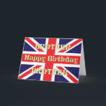 Pour Brother, une carte d'anniversaire avec une Un<br><div class="desc">Un drapeau d'Union Jack fait la carte pour un père qui sert son pays.</div>