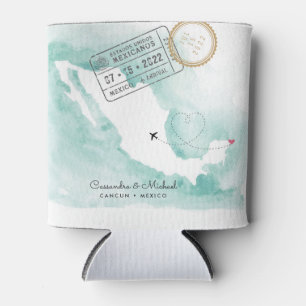 Pour Canette Carte du Mexique Cancun Rafraîchisseur