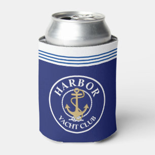 Pour Canette Rafraîchisseur de bouteille monogrammé bleu marine