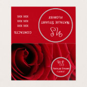 pour Carte de visite fleuriste (Extérieur déplié)