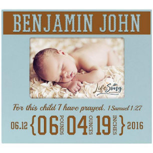 Pour ce cadre photo bleu garde enfant