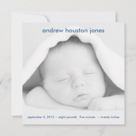 Pour cet enfant, j'ai prié Faire-part de naissance (Dos)